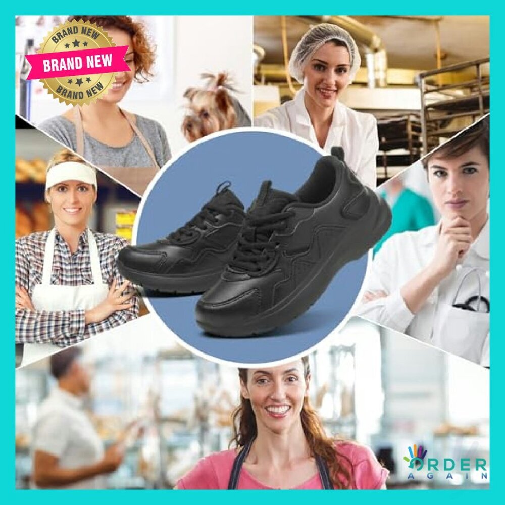 Slip Resistant Work Shoes Women's Non-Slip Restaurant Nursing Professional - Picture 8 of 8